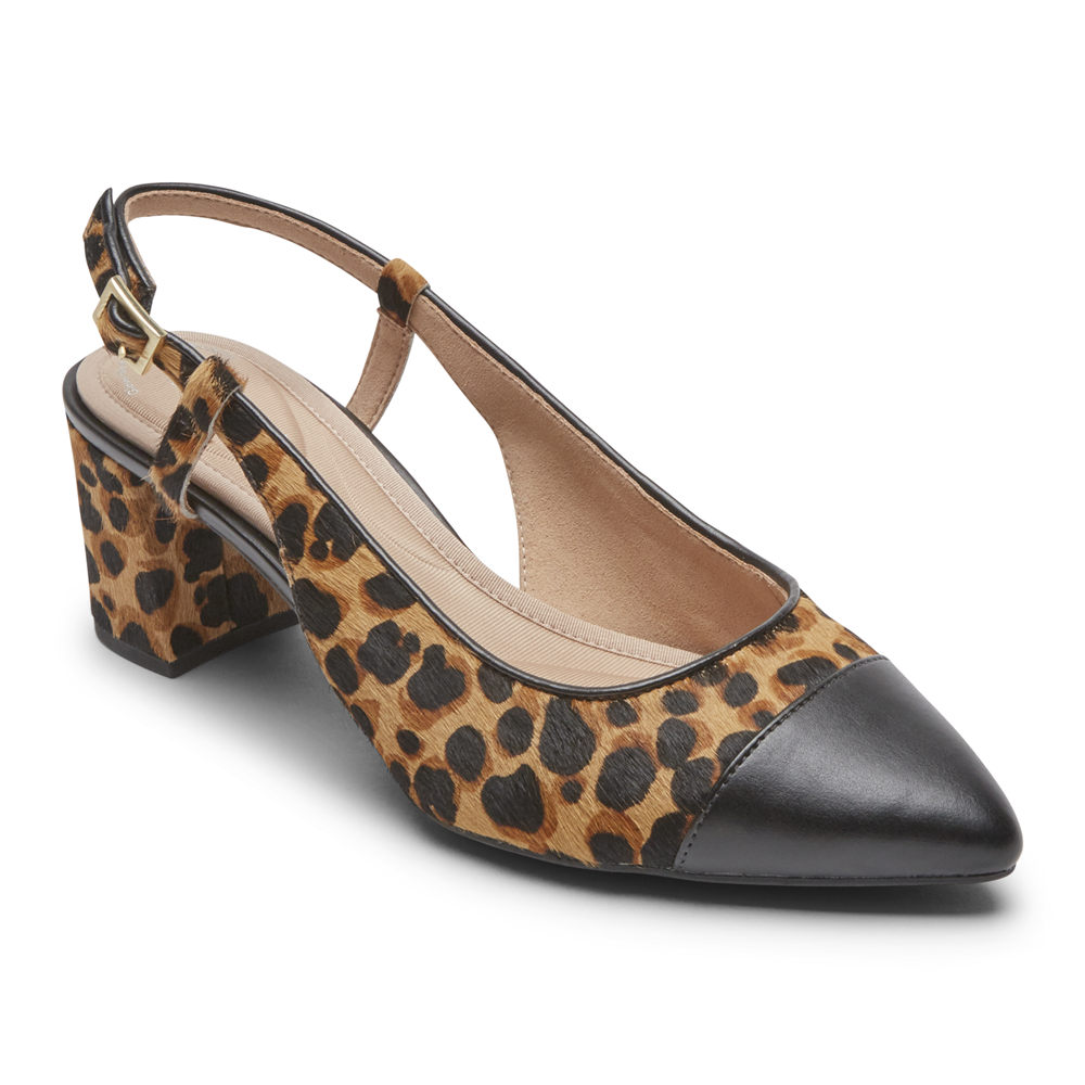 Rockport Slingback For Womens Leopard - Total Motion Salima Posted - AC6217459